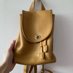 Vintage Coach Yellow Sling Backpack